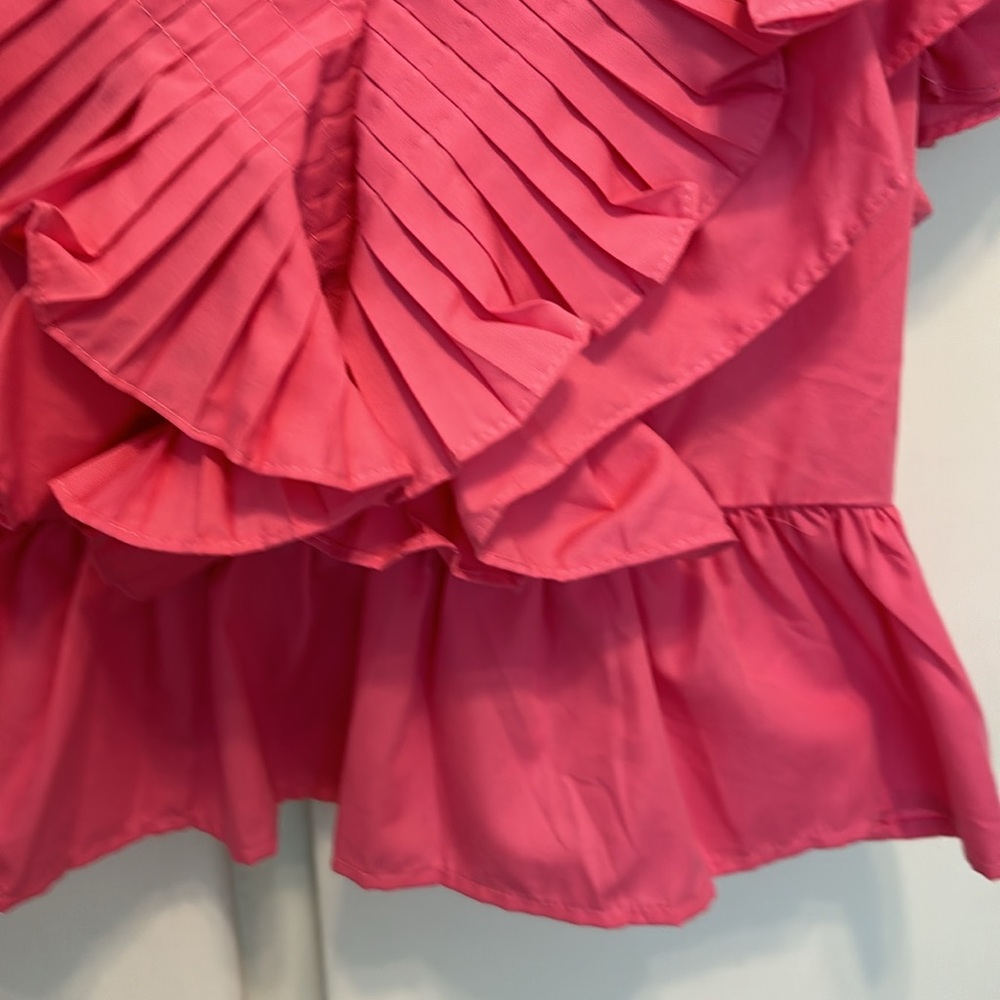 Pink Ruffle Women’s Top - Picture 4 of 10